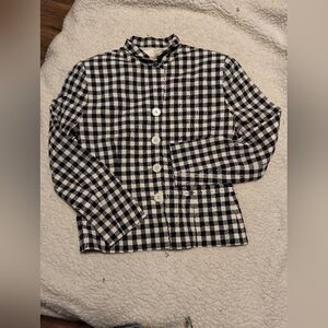 Black and White Checkered Women's Jacket